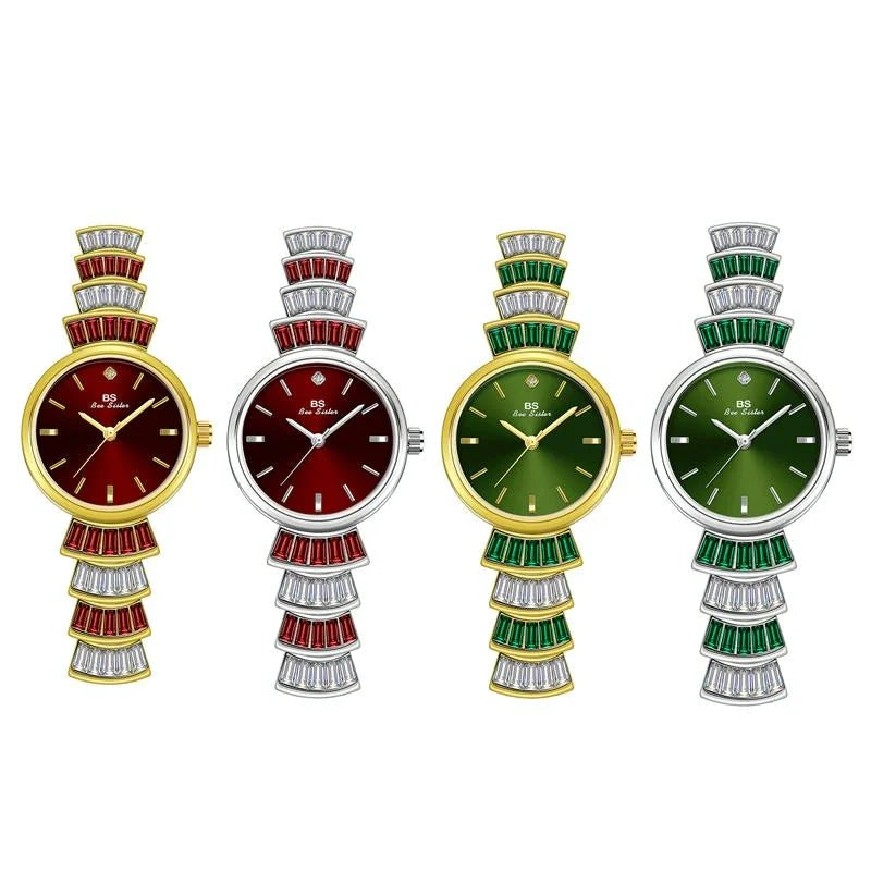 Women Diamond Symphony Wrist Watch with Inlaid Diamonds