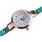 Women Lake Blue Gemstone Bracelet Watch - Eye Shape