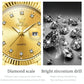Women Luminous Diamond Quartz Watch - Waterproof - White