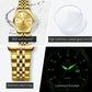 Women Luminous Diamond Quartz Watch - Waterproof - White