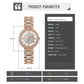 Women Quartz Watch with Diamond Roman Numerals and Round