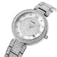 Women Quartz Watch with Diamond Roman Numerals and Round