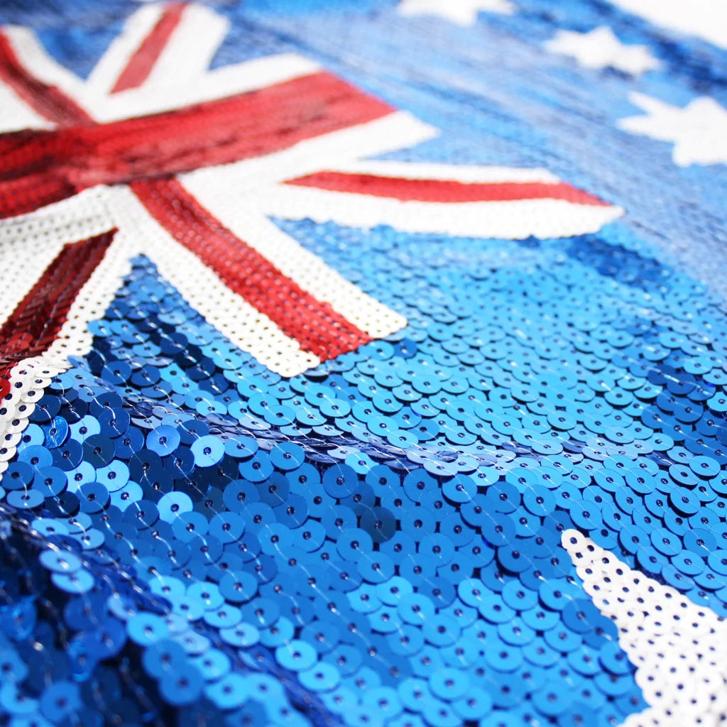 Womens Australia Flag Sequin Dress Australian Day Aussie Oz
