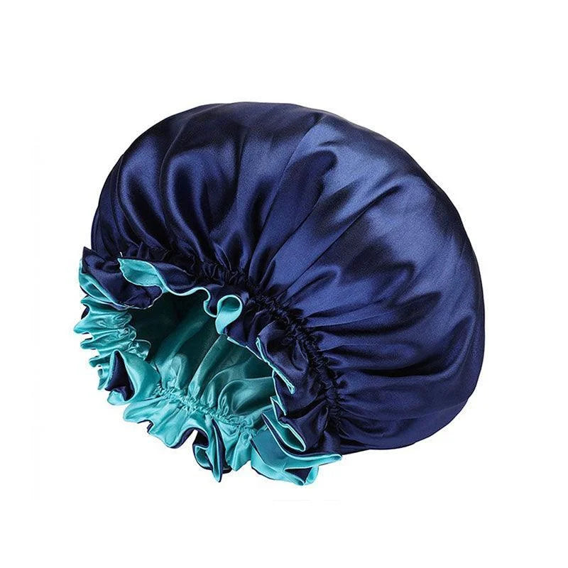 Womens Satin Sleep Cap Bonnet Elastic Wide Band Hair