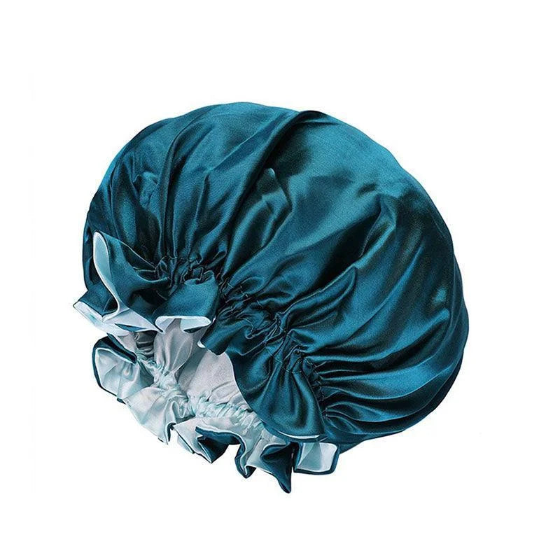 Womens Satin Sleep Cap Bonnet Elastic Wide Band Hair