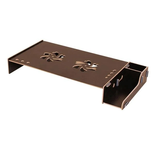 Wood Monitor Stand with Keyboard Storage - Tbd049404601A