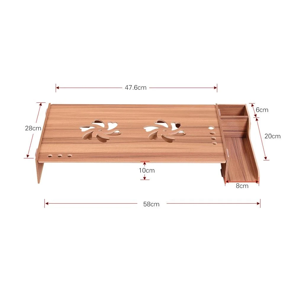 Wood Monitor Stand with Keyboard Storage - Tbd049404601B