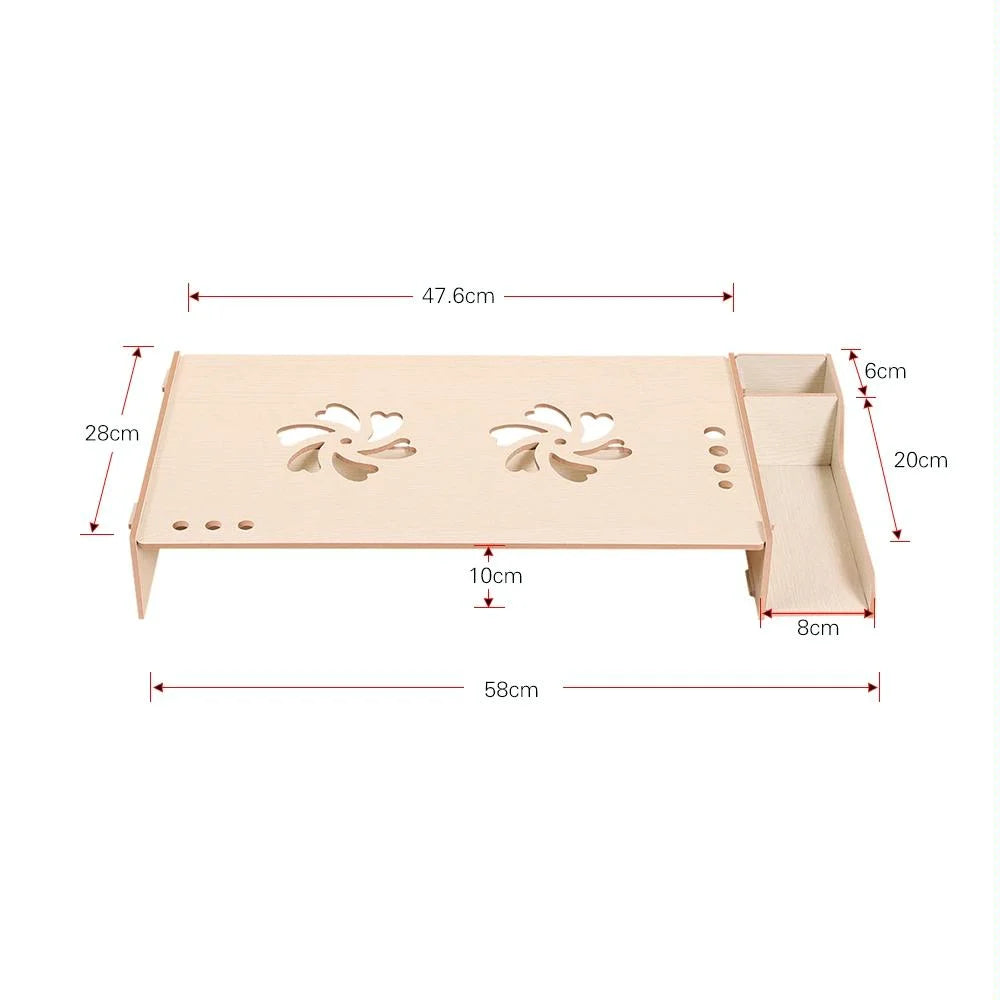 Wood Monitor Stand with Keyboard Storage - Tbd049404601B