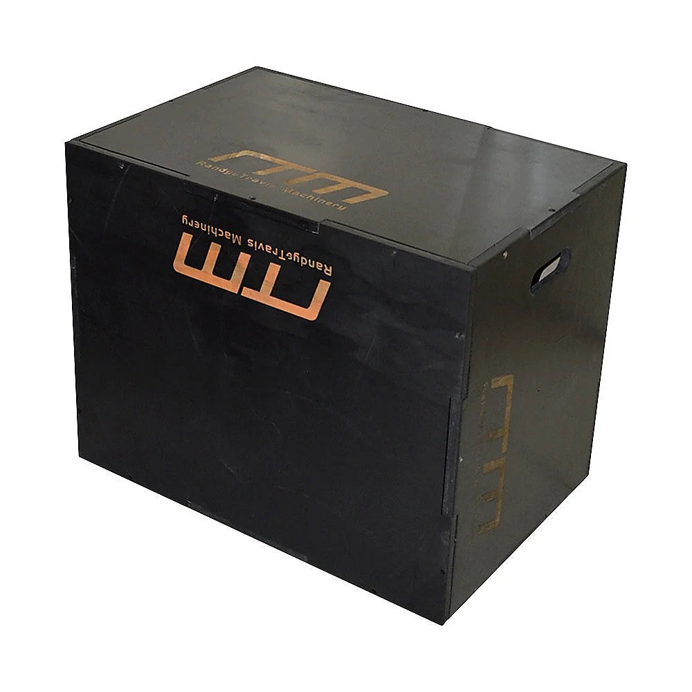 Wood Plyometric Jump Box 3-in-1 - Black - Fitness