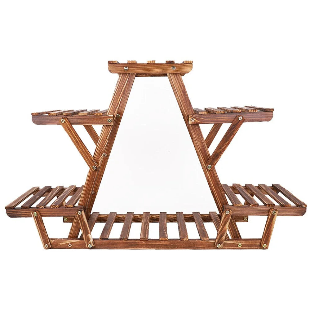 Wooden 6 Tier Plant Stand A-Frame Flower Pot Display