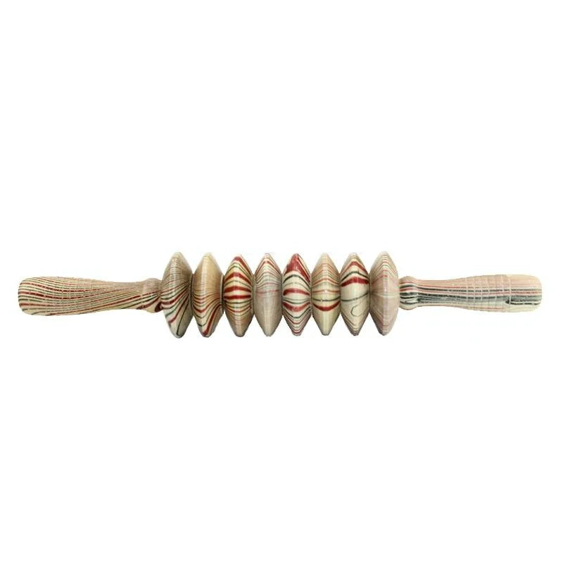Wooden Abdominal & Leg Roller Massager - 368 Massage Wheel