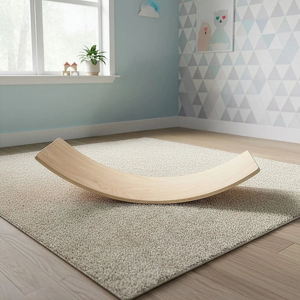 Wooden Balance Board Beam Seesaw for Kids & Adults - Yoga &