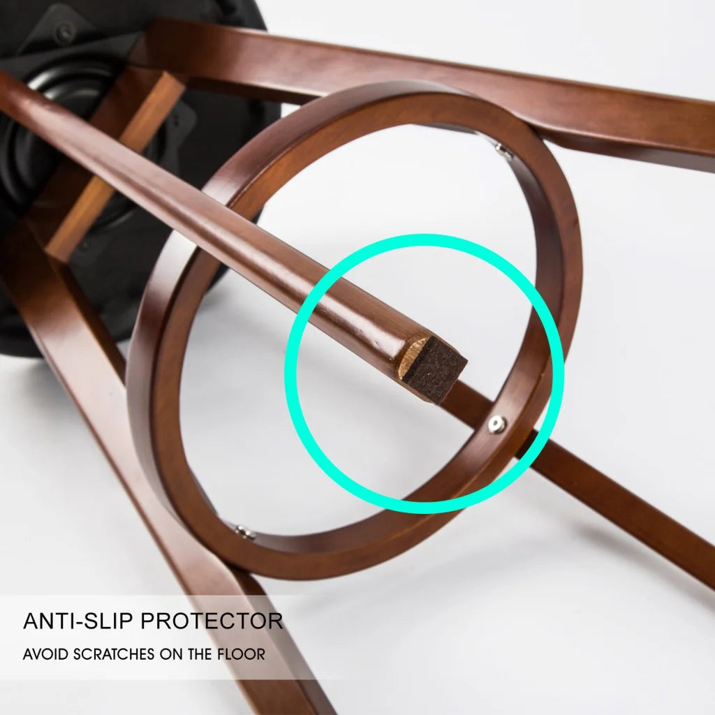 Wooden Bar Stool Leila Leather 72cm Black Brown Set of 2