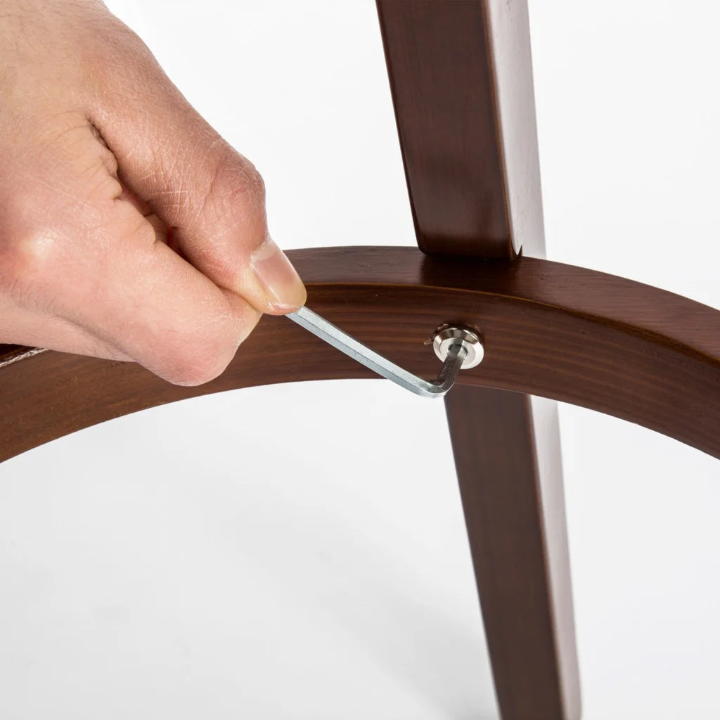 Wooden Bar Stool Leila Leather 72cm Black Brown Set of 2