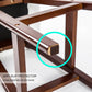 Wooden Bar Stool Sophia Leather 65cm White Brown Set of 4