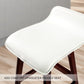 Wooden Bar Stool Sophia Leather 65cm White Brown Set of 4