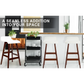 Wooden Bar Stool Sophia Leather 65cm White Brown Set of 4