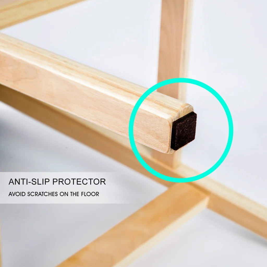 Wooden Bar Stool Sophia Leather 74cm White Set of 4