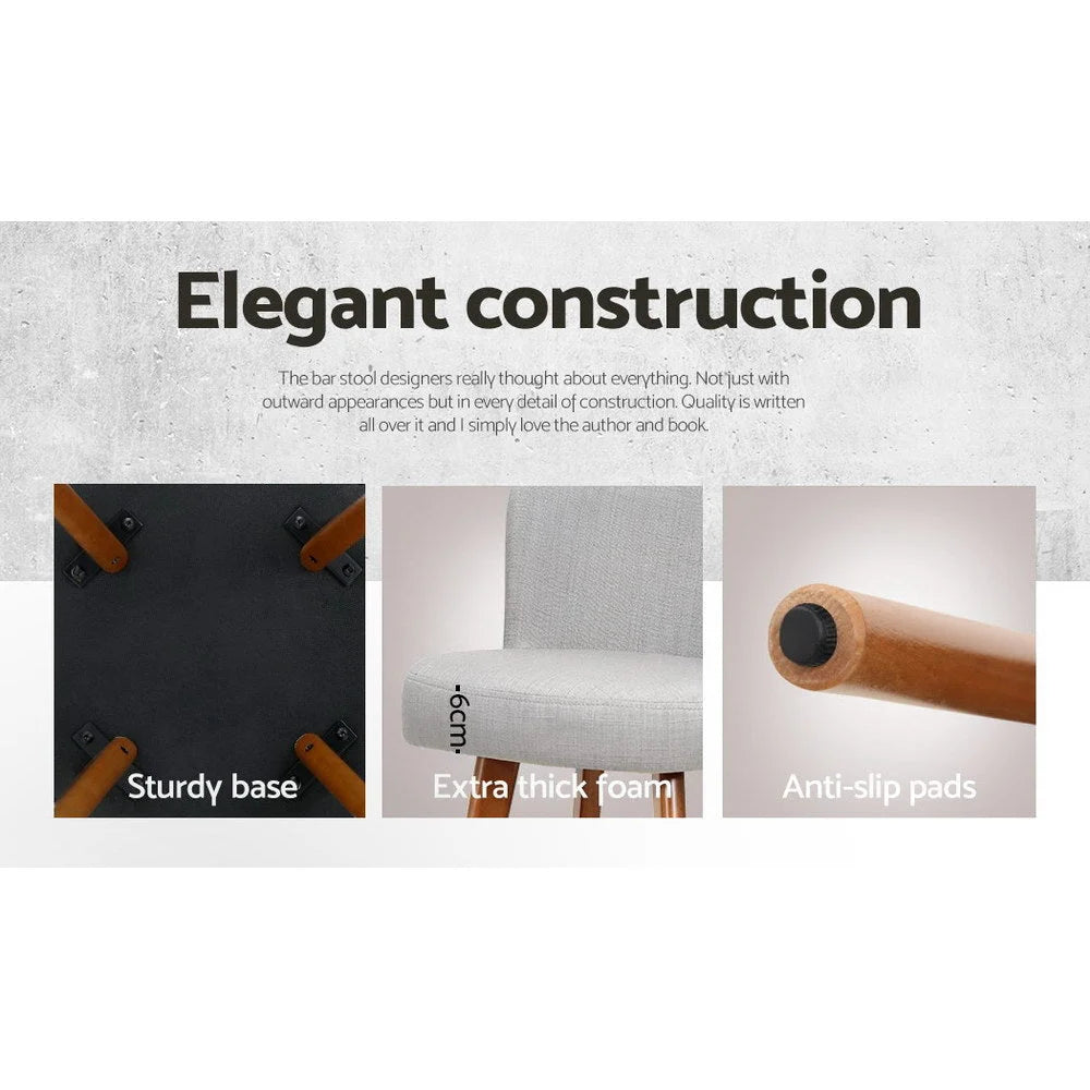 Wooden Bar Stools Set of 4 Modern Bar Stool Kitchen Dining