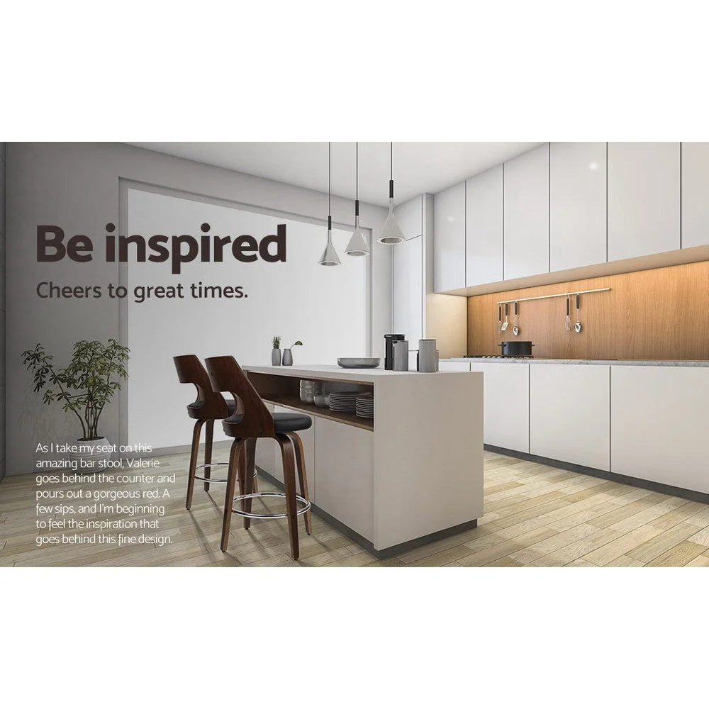 Wooden Bar Stools Set of 4 Swivel Bar Stool Kitchen Dining