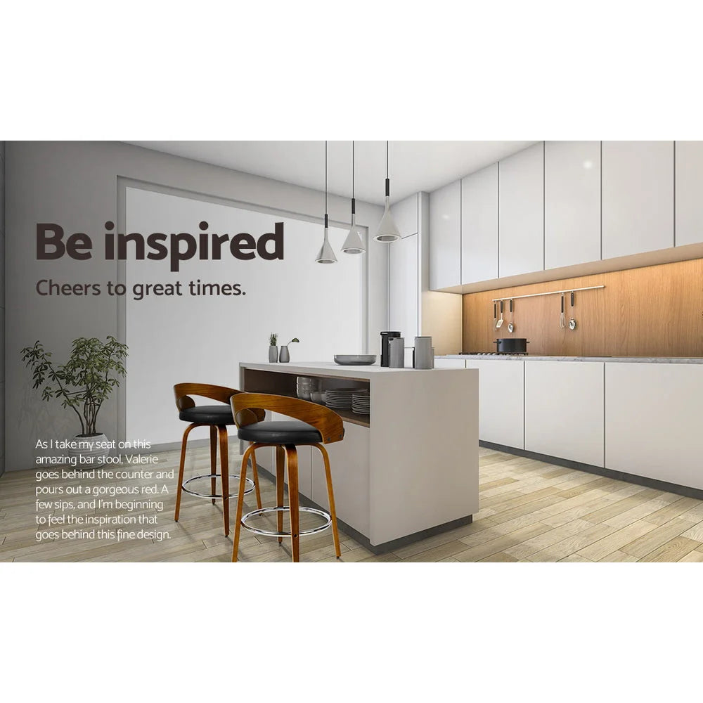 Wooden Bar Stools Set of 4 Swivel Bar Stool Kitchen Dining