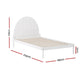 Wooden Bed Frame King Single Size - White DALY - Furniture