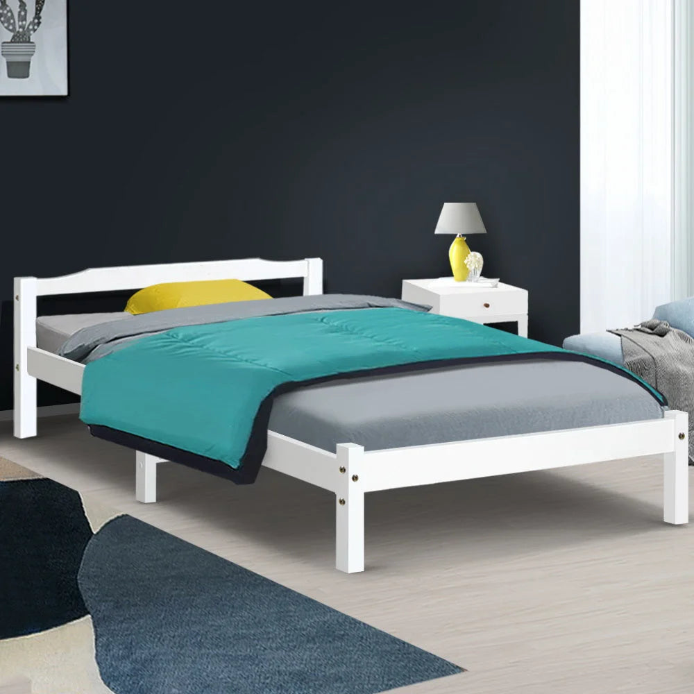 Wooden Bed Frame Mattress Base Single Size Timber Platform