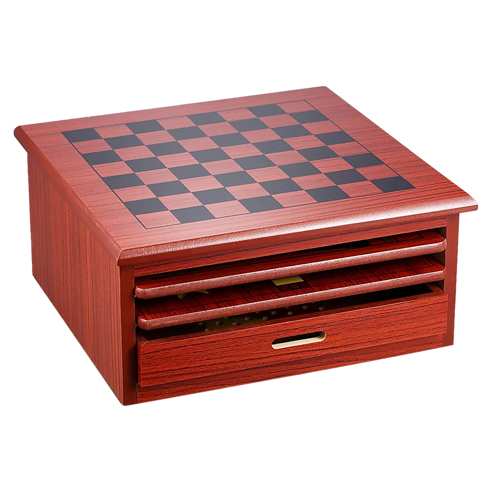 Wooden Chess Board 10-in-1 Games Set - Slide Out Best
