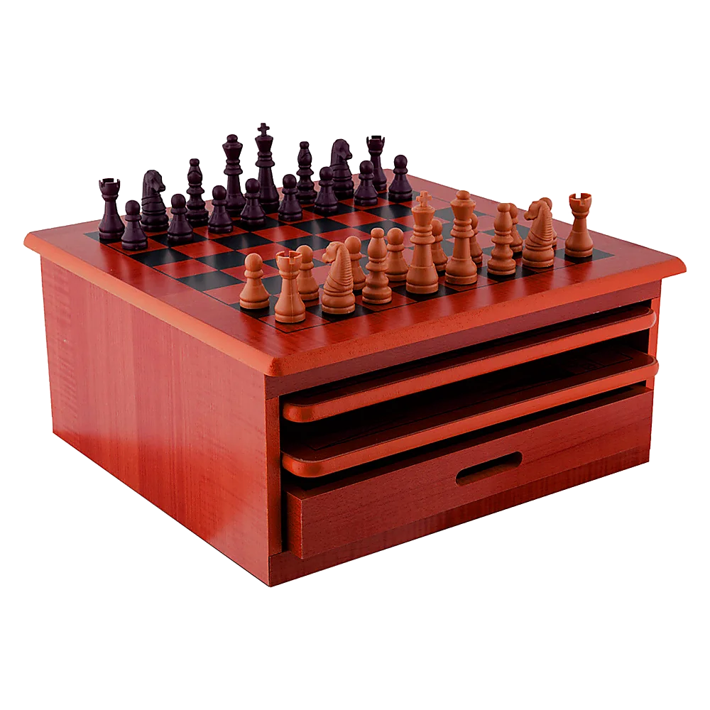 Wooden Chess Board 10-in-1 Games Set - Slide Out Best