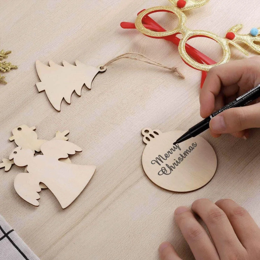 Wooden Christmas Hanging Ornament for Tree DIY Craft
