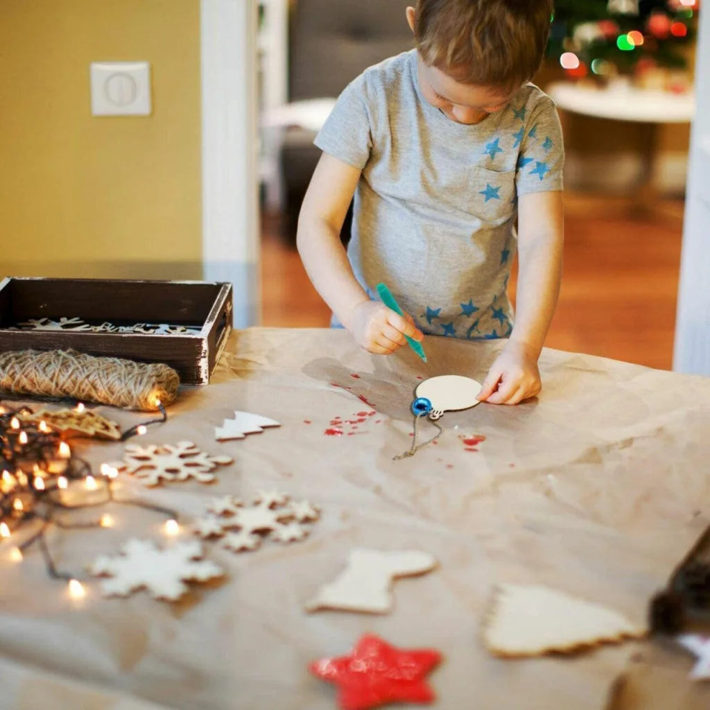 Wooden Christmas Hanging Ornament for Tree DIY Craft