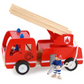 Wooden Fire Truck Red with Ladder and Firemen 3 years+ Fire