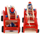 Wooden Fire Truck Red with Ladder and Firemen 3 years+ Fire
