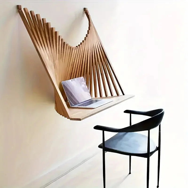 Wooden Folding Table with Creative Hanging Design - Home &