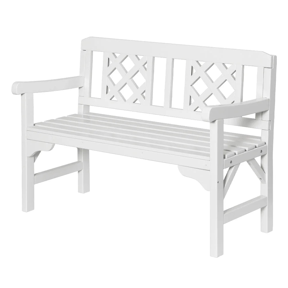 Wooden Garden Bench 2 Seat Patio Furniture Timber Outdoor