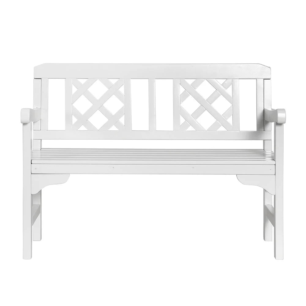 Wooden Garden Bench 2 Seat Patio Furniture Timber Outdoor