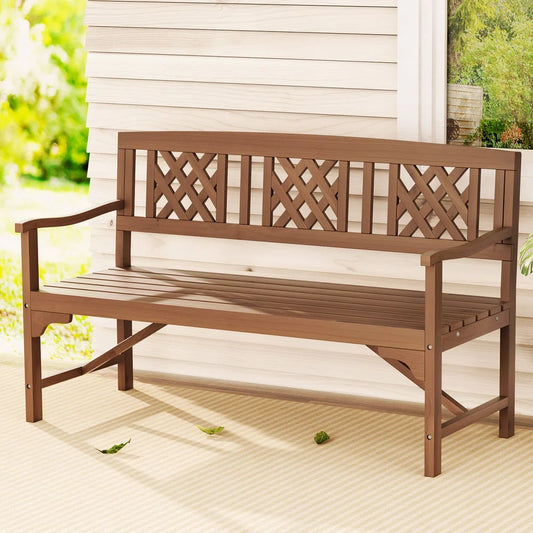 Wooden Garden Bench 3 Seat Patio Furniture Timber Outdoor
