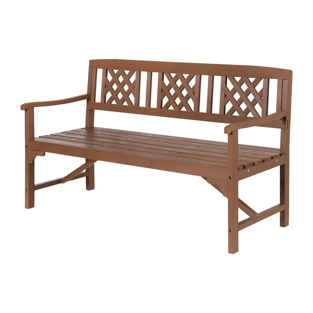 Wooden Garden Bench 3 Seat Patio Furniture Timber Outdoor