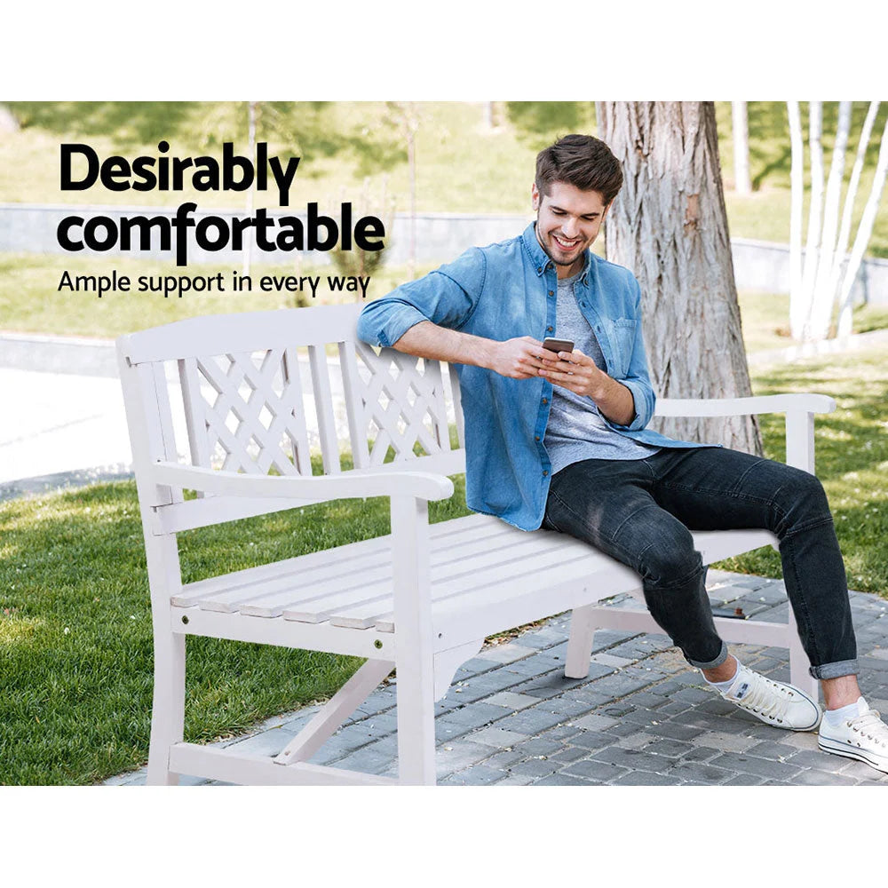 Wooden Garden Bench 3 Seat Patio Furniture Timber Outdoor