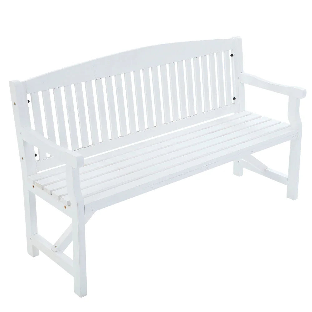 Wooden Garden Bench Chair Natural Outdoor Furniture Patio