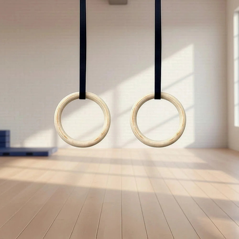 Wooden Gymnastic Rings Olympic Strength Training - 32mm
