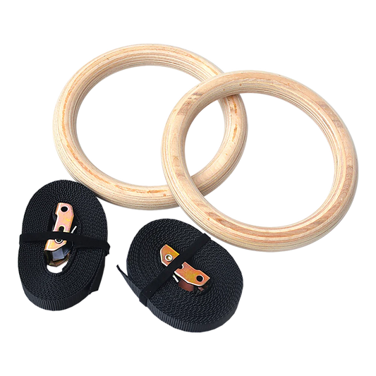 Wooden Gymnastic Rings Olympic Strength Training - 32mm