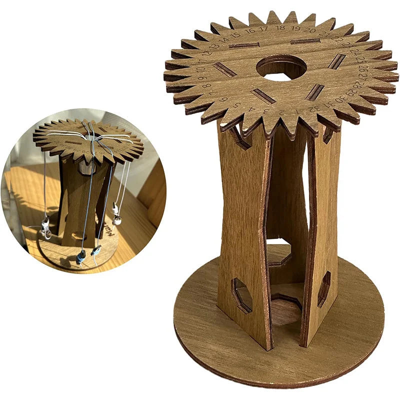 Wooden Kumihimo Marudai Stand Craft Tool for Braiding