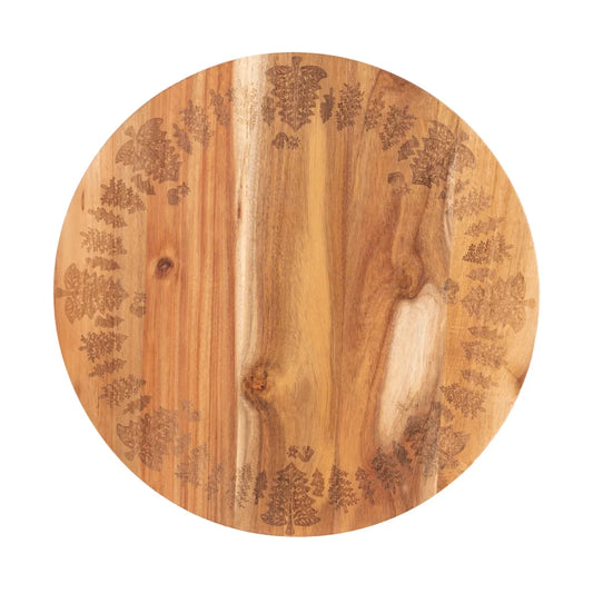 Wooden Lazy Susan Tray 18 Inch