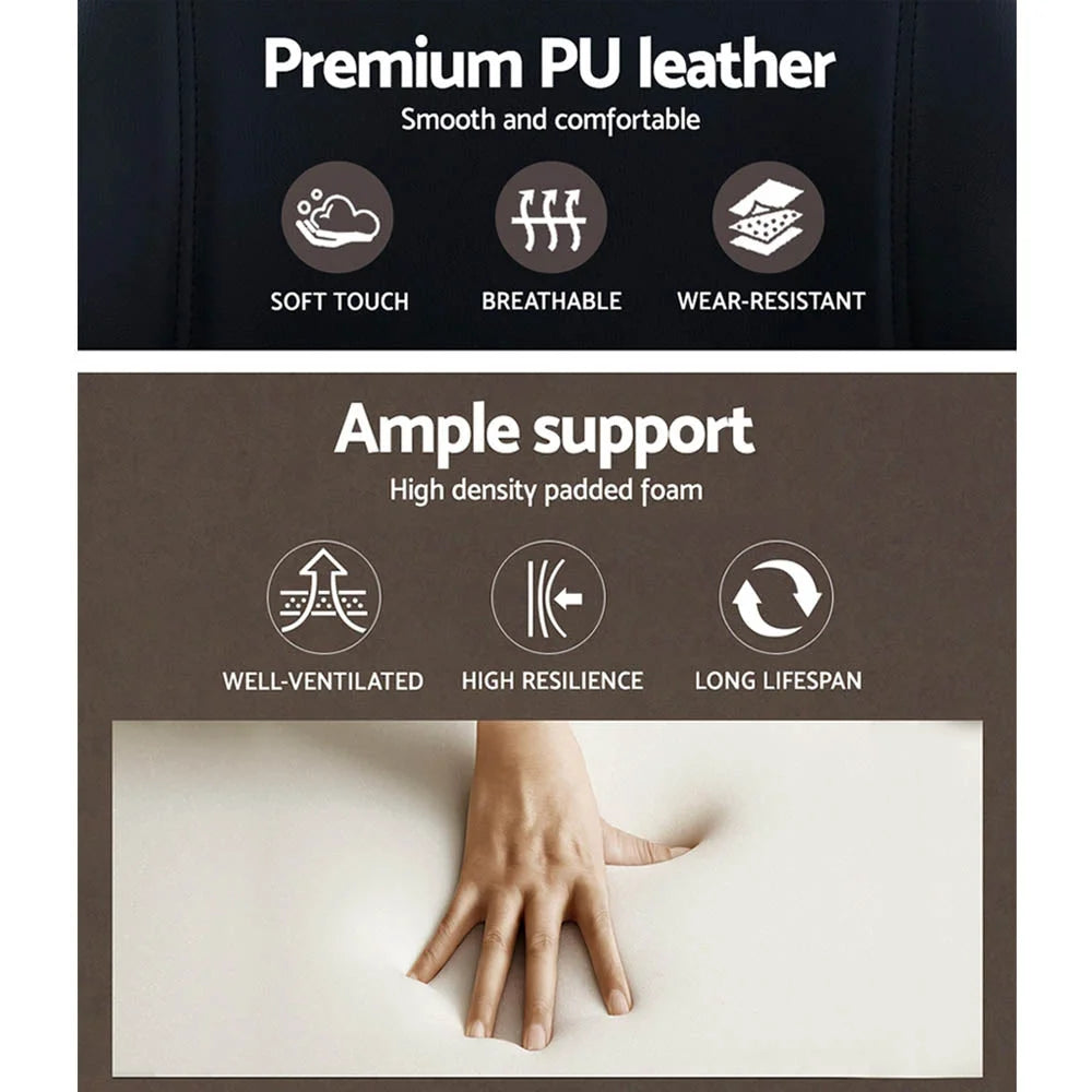 Wooden Office Chair Computer Gaming Executive Leather