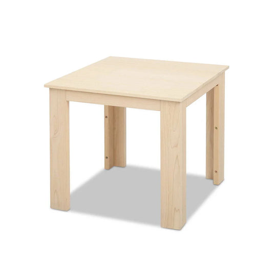 Wooden table with outdoor beach