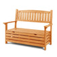 Wooden Outdoor Storage Bench 2-Seater - Garden Furniture