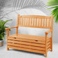 Wooden Outdoor Storage Bench 2-Seater - Garden Furniture