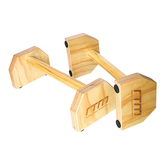 Wooden Parallette Bars - Push Up & Dip Workouts - Fitness