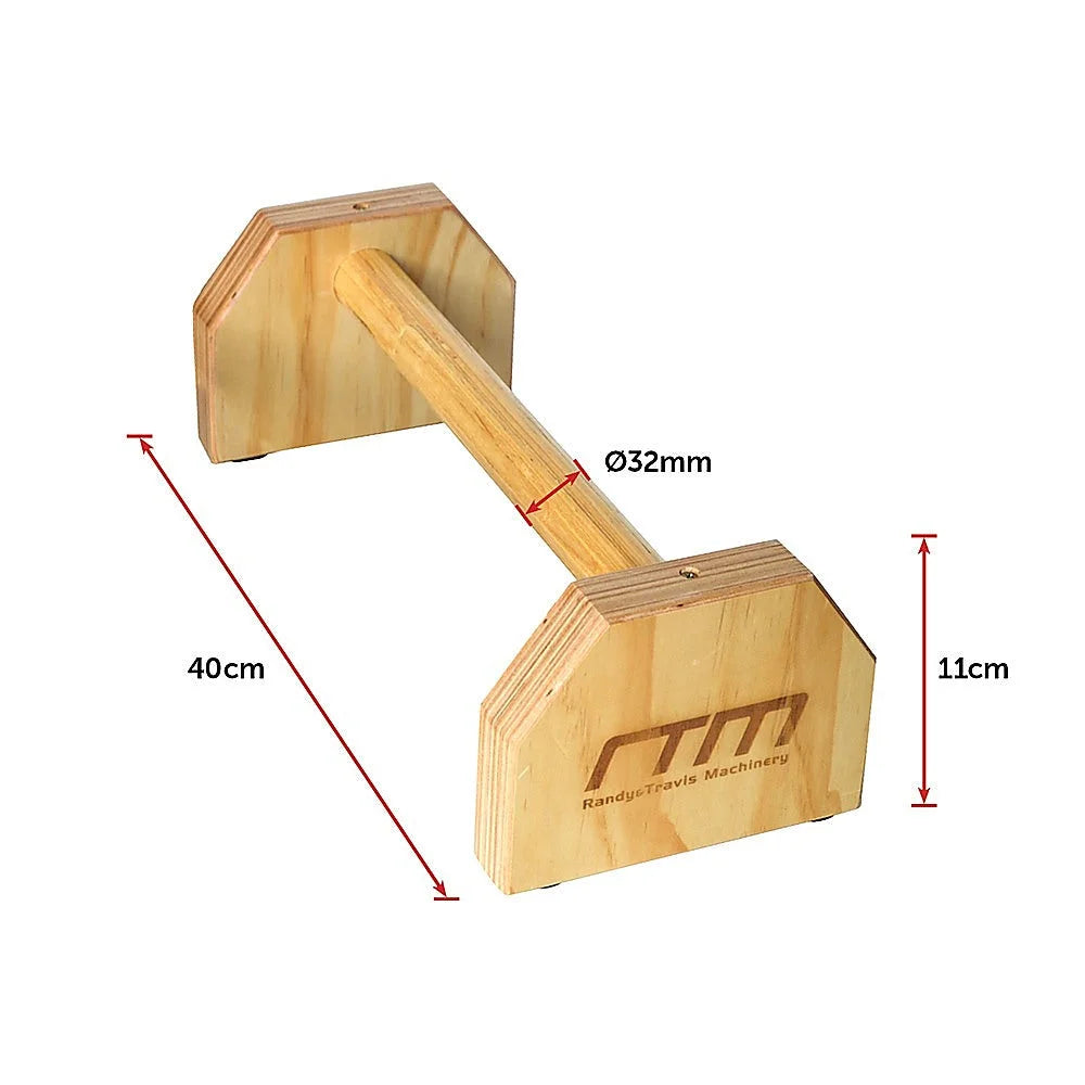 Wooden Parallette Bars - Push Up & Dip Workouts - Fitness
